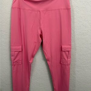 Women's Pink Cargo Leggings